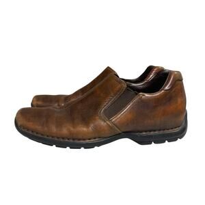 Cole Haan Zeno Leather Split Toe Slip On Shoes Brown Men’s Size 11M‎